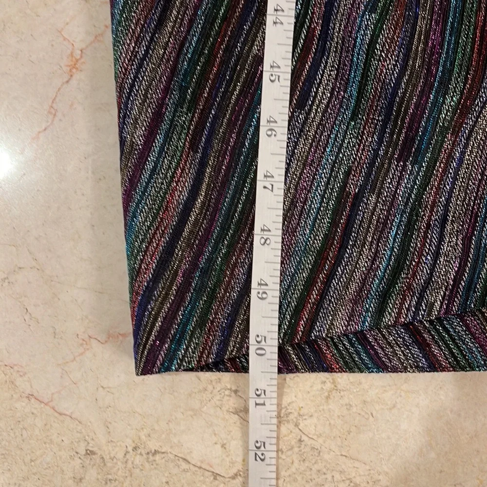 Rhea Costa evening metallic multicolored long sleeve dress